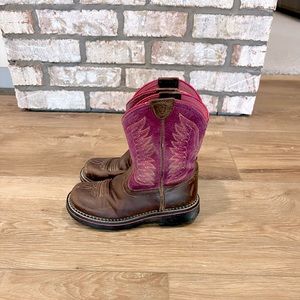 Ariat little girls western cowboy boots size 13